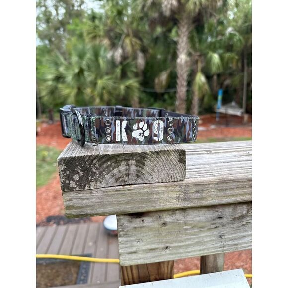 Top Paw Gray and Black Camouflage Pattern Size 2 inch Wide Small 13 to 18 inch - Picture 2 of 6